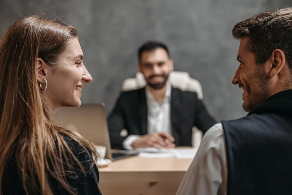 Tenant negotiating professionally with landlord