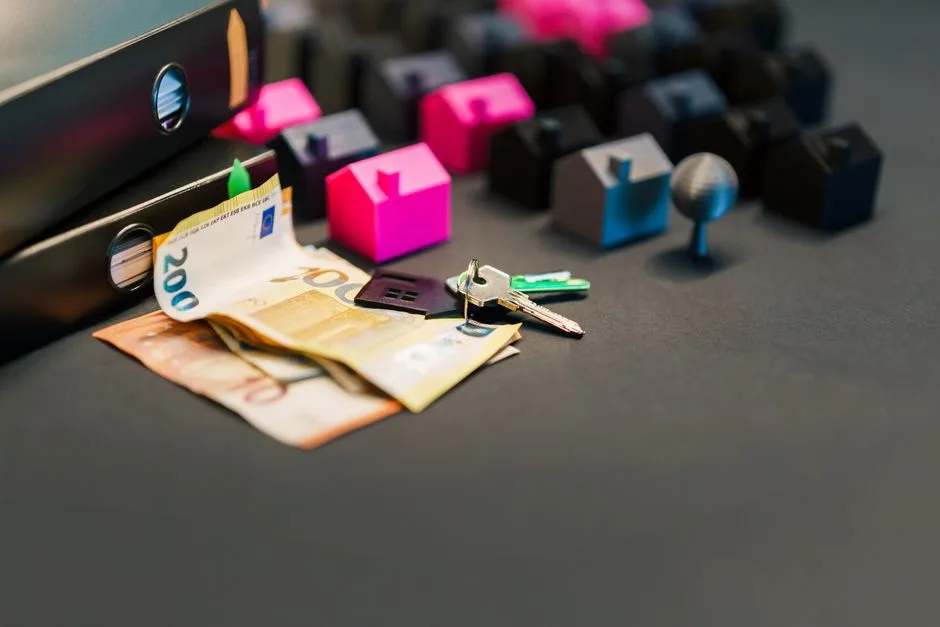 Money and rental agreement on a desk